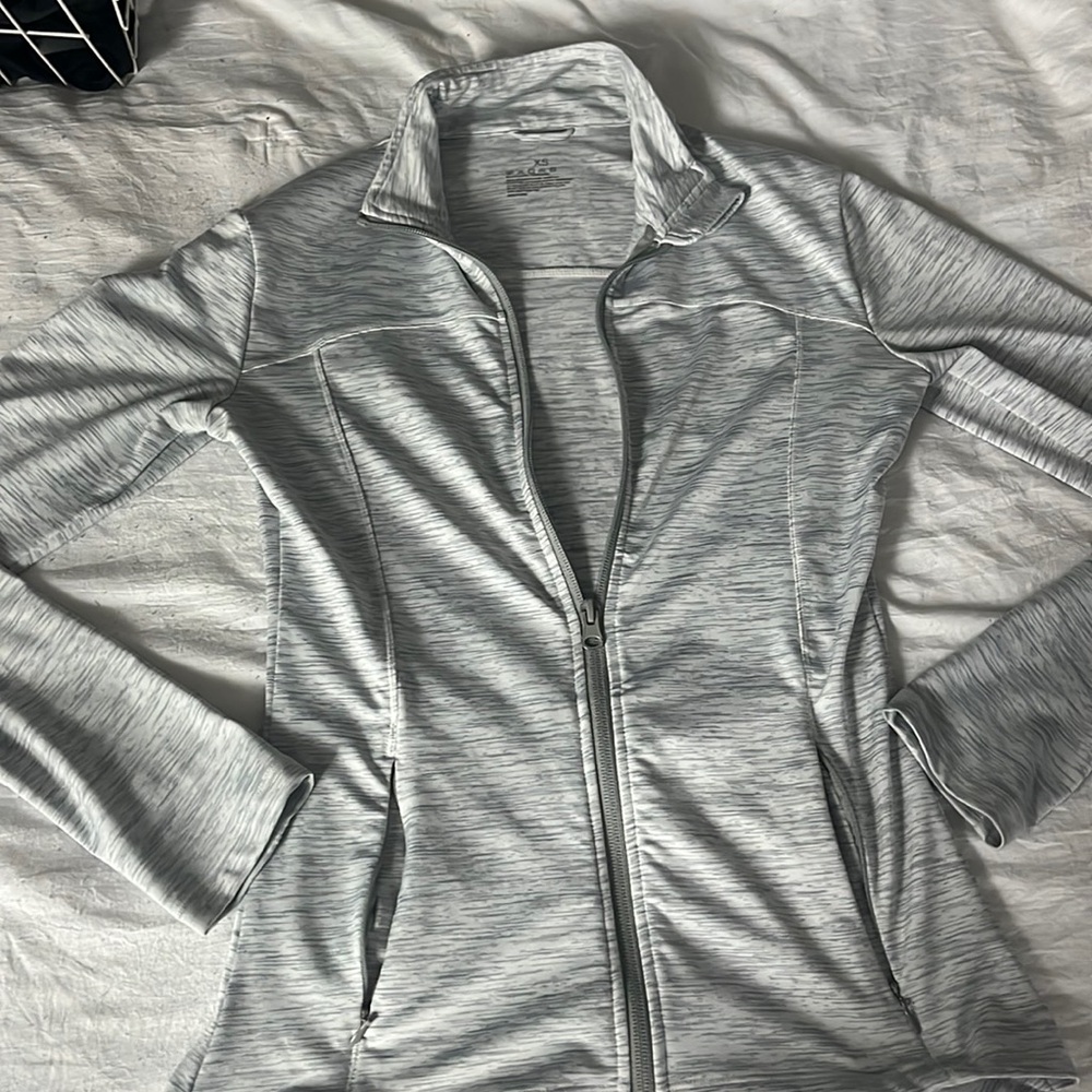 Light Gray Athletic Jacket, XS
